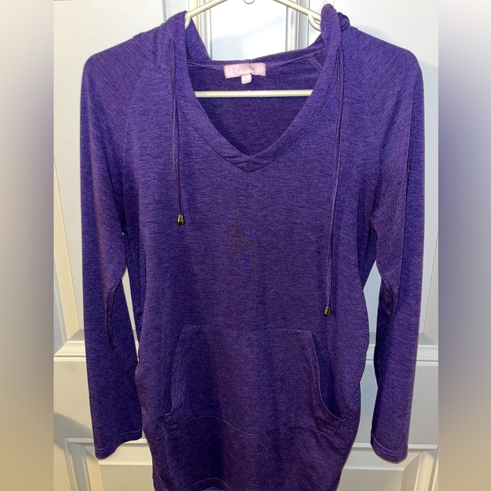 Purple Maternity Long Sleeve Shirt
